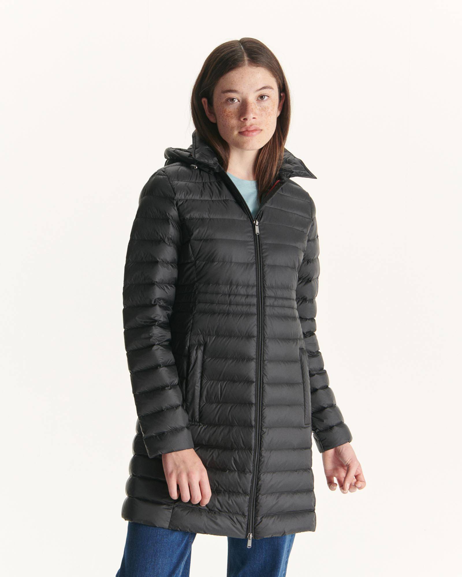 Doudoune longue à capuche Noir Vero 2.0 – JOTT